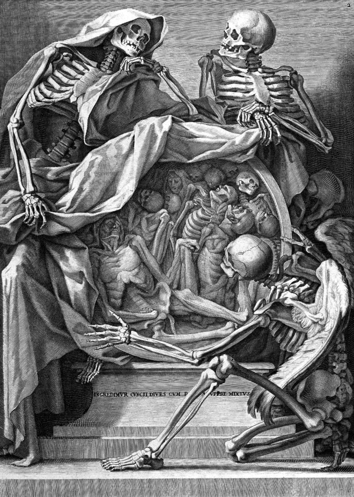 Medieval Drawing of skeletons