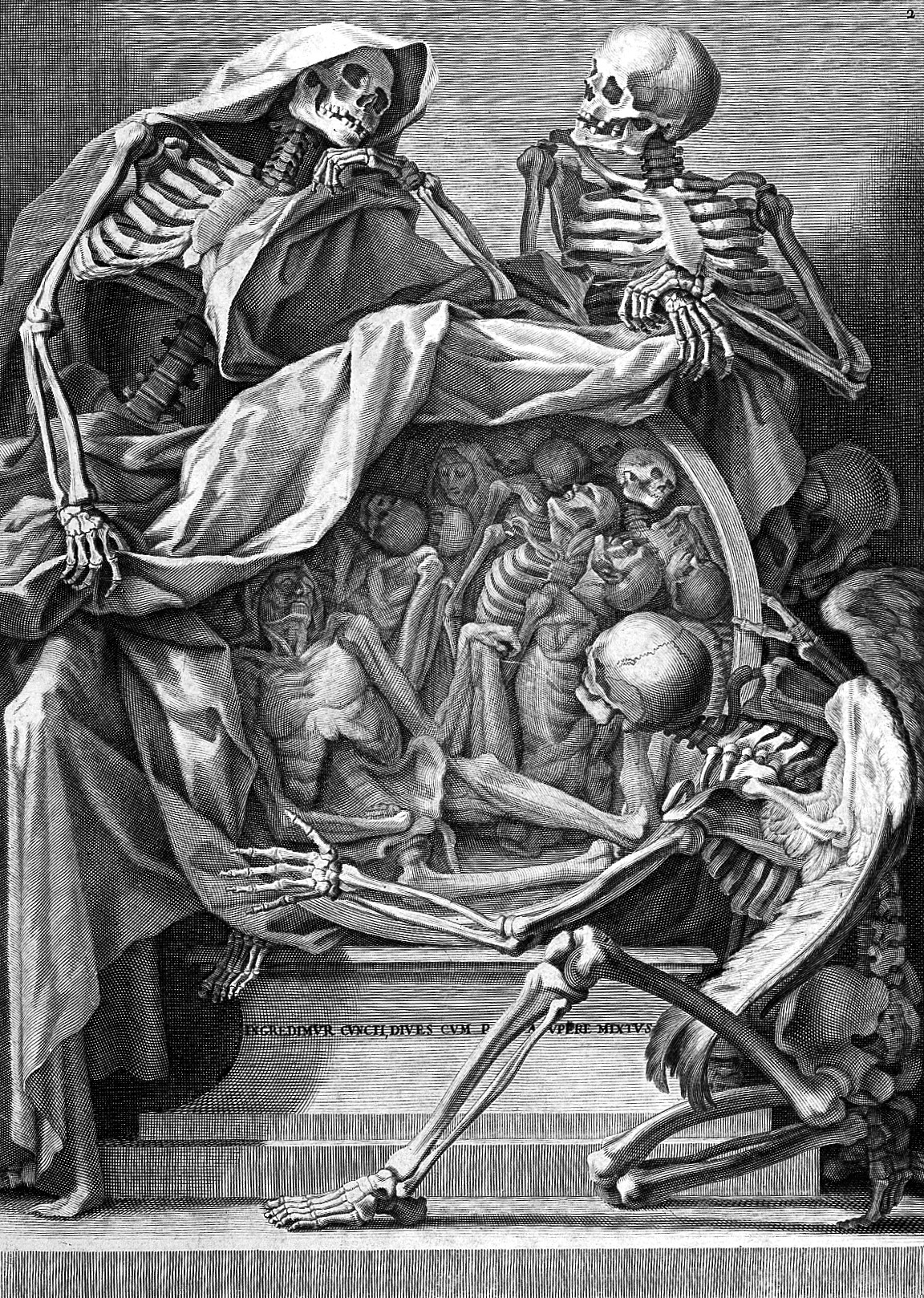 Medieval Drawing of skeletons
